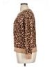 Talbots 100% Cotton Animal Print Brown Pullover Sweater Size XL Petite - photo 5