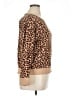 Talbots 100% Cotton Animal Print Brown Pullover Sweater Size XL Petite - photo 4