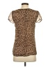 The Limited 100% Polyester Animal Print Brown Short Sleeve Blouse Size XS - photo 2
