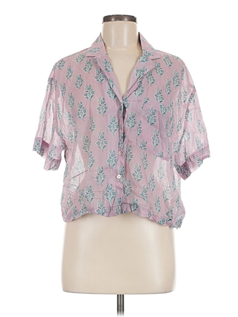 Pre-owned Oysho Short Sleeve Polo Shirt In Pink