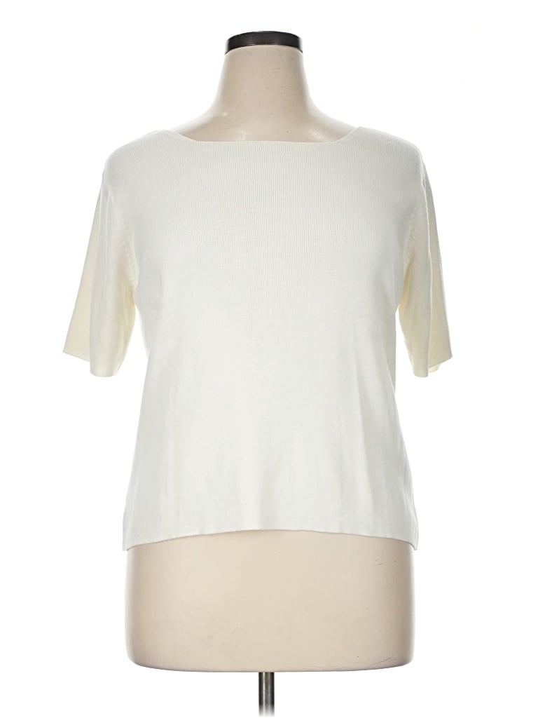 Pre-owned Laura Scott Pullover Sweater In Ivory