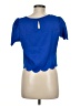 Shein 100% Polyester Blue Short Sleeve Top Size 6 - photo 2