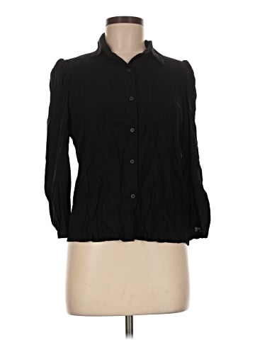 Pull&Bear 3/4 Sleeve Button-Down Shirt (view 1)