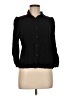 Pull&Bear Black 3/4 Sleeve Button-Down Shirt Size M - photo 1