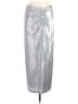 Avec Les Filles 100% Polyester Metallic Silver Formal Skirt Size 12 - photo 1