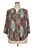 Ofeefan Paisley Teal 3/4 Sleeve Blouse Size XXL - photo 1