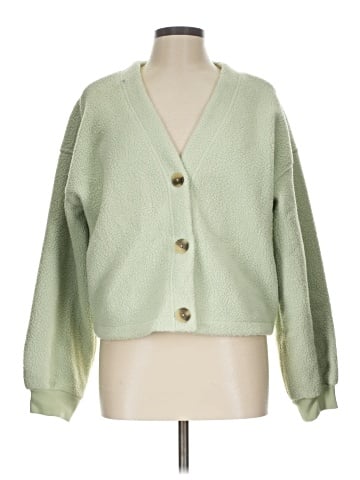 Madewell (Re)sourced Fleece Crop Cardigan (view 1)