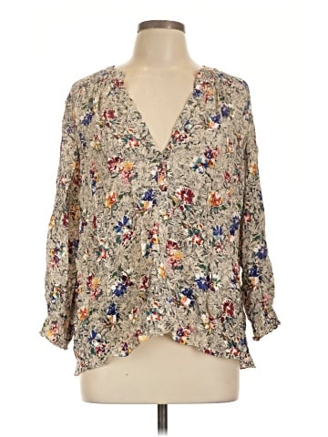 Rebecca Taylor 3/4 Sleeve Silk Top (view 1)