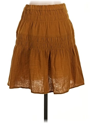 Madewell Double-Gauze Smocked Mini Skirt (view 2)