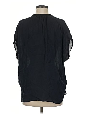Vince. Short Sleeve Silk Top (view 2)