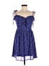Mine 100% Polyester Hearts Blue Casual Dress Size M - photo 1