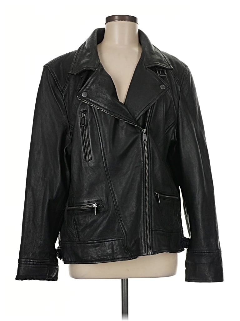 Pre-owned Wilsons Leather Leather Jacket In Black