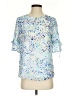 The Limited 100% Polyester Blue Short Sleeve Blouse Size XS - photo 1