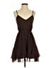 Commense Solid Brown Cocktail Dress Size XS - photo 1
