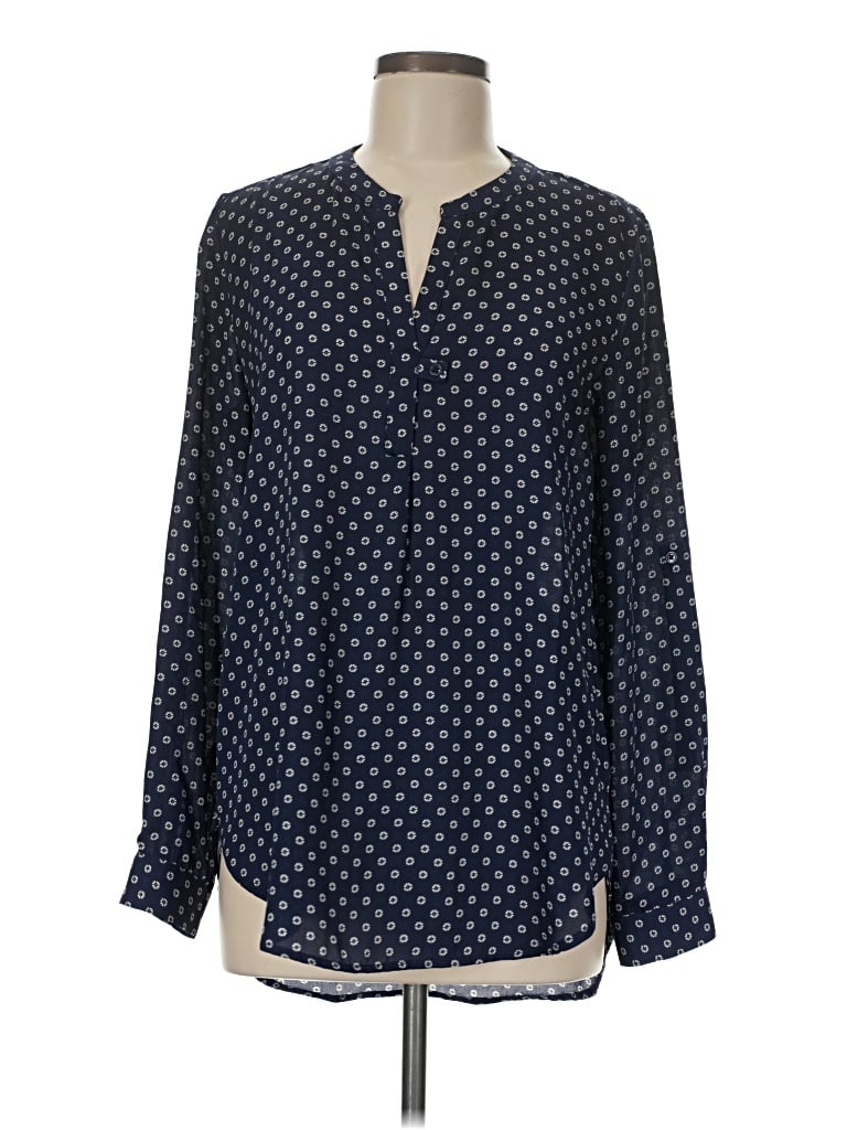 Pre-owned Premise Studio Long Sleeve Blouse In Blue