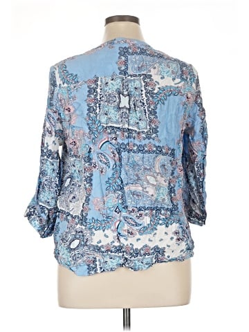 fleur bleue 3/4 Sleeve Blouse (view 2)