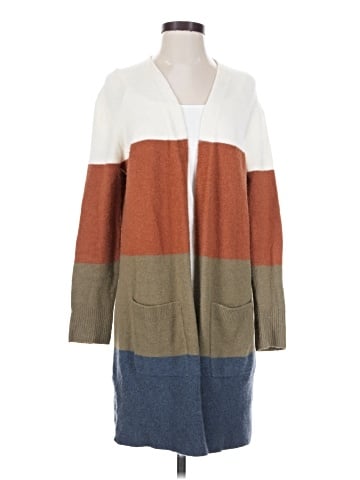 Madewell Kent Striped Cardigan Sweater in Coziest Yarn (view 1)