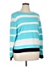 Liz Claiborne 100% Cotton Stripes Blue Pullover Sweater Size XL - photo 1