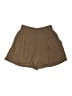 SPANX 100% Polyester Solid Brown Shorts Size S - photo 1