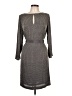 Escada 100% Polyester Chevron-herringbone Gray Casual Dress Size EU 42 / US 12 - photo 1