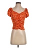 Sienna Sky 100% Polyester Orange Short Sleeve Top Size S - photo 1