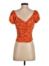 Sienna Sky 100% Polyester Orange Short Sleeve Top Size S - photo 2