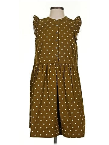 Madewell Ruffle-Sleeve Button-Front Mini Dress in Polka Dot (view 1)