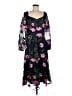 JS Collections 100% Polyester Floral Black Cocktail Dress Size 8 - photo 1
