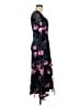 JS Collections 100% Polyester Floral Black Cocktail Dress Size 8 - photo 4