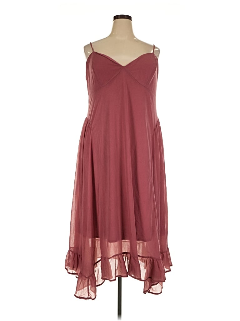 Pre-owned Future Collective Cocktail Dress In Burgundy