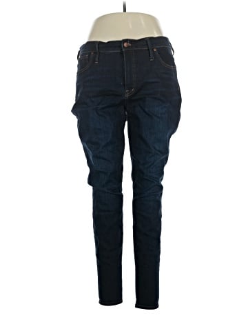 Madewell Tall 9" Mid-Rise Skinny Jeans in Larkspur Wash: TENCEL&trade; Denim Edition (view 1)