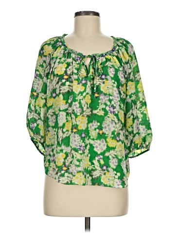 Rebecca Taylor 3/4 Sleeve Silk Top (view 1)