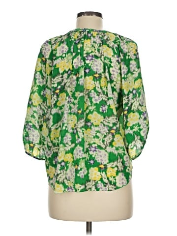 Rebecca Taylor 3/4 Sleeve Silk Top (view 2)
