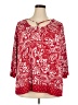Susan Graver Red 3/4 Sleeve Blouse Size 2X - photo 1