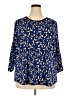 Susan Graver Blue 3/4 Sleeve Blouse Size 2X - photo 1