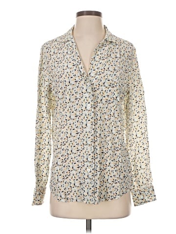 Equipment Long Sleeve Silk Top (view 1)