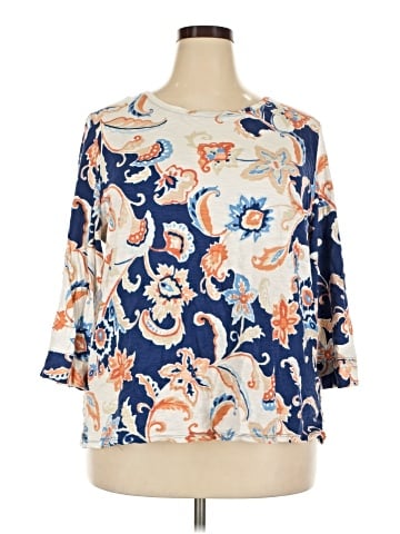 Chico's 3/4 Sleeve T-Shirt (view 1)