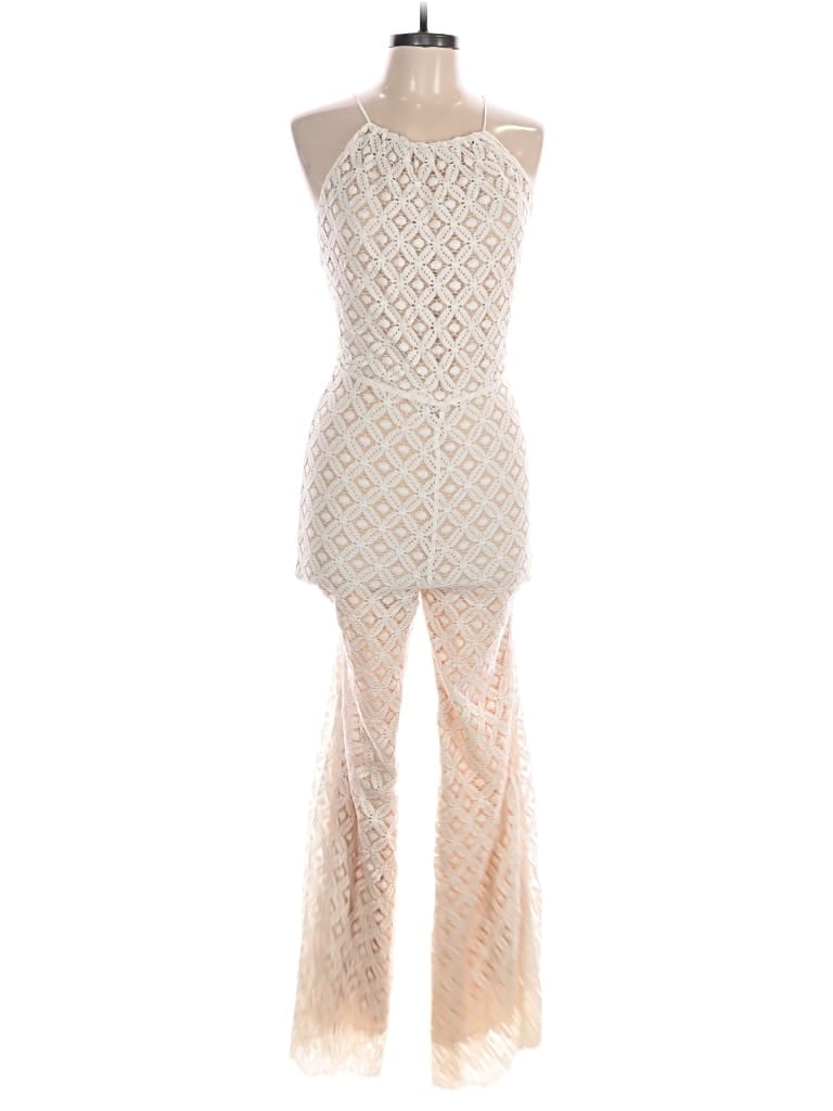 Pre-owned Sugar Lips Jumpsuit In Ivory