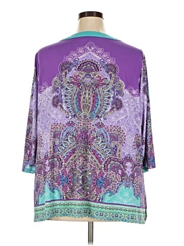 Susan Graver 3/4 Sleeve Blouse (view 2)