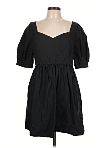 Madewell Poplin Puff-Sleeve Mini Dress (view 1)