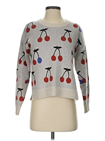 Madewell Cherry Jacquard Pullover Sweater (view 1)