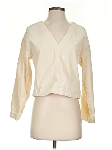 Madewell Waffle-Knit Relaxed V-Neck Top (view 1)