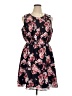 Elle 100% Polyester Floral Black Casual Dress Size XL - photo 1