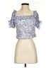 Express 100% Polyester Blue Short Sleeve Blouse Size S - photo 1