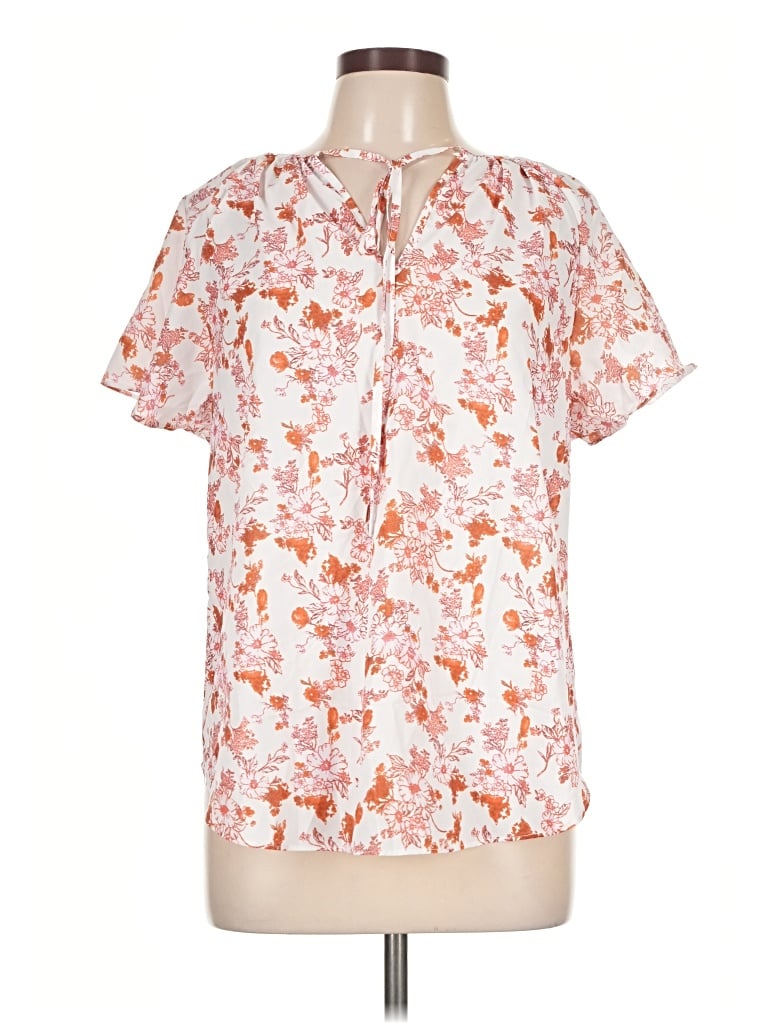 Pre-owned Hotouch Short Sleeve Blouse In Orange
