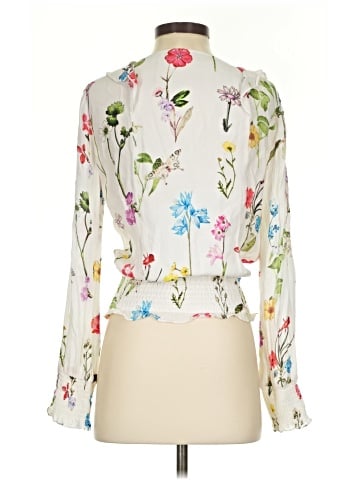 Parker Long Sleeve Silk Top (view 2)