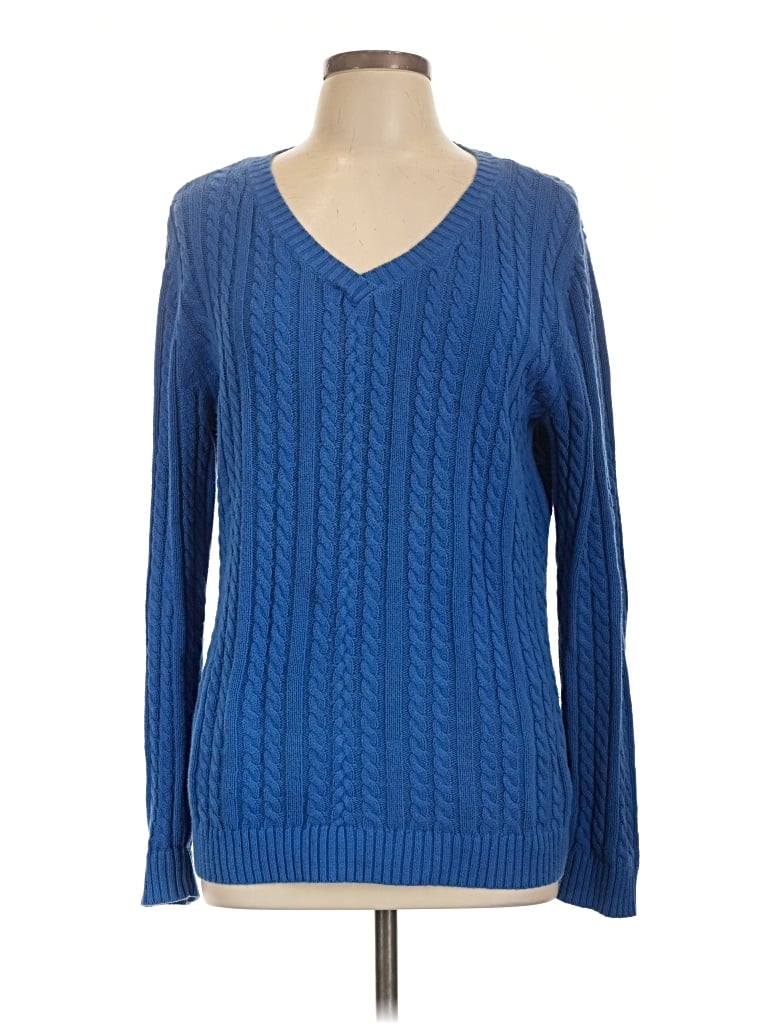 Pre-owned Croft & Barrow Pullover Sweater In Blue