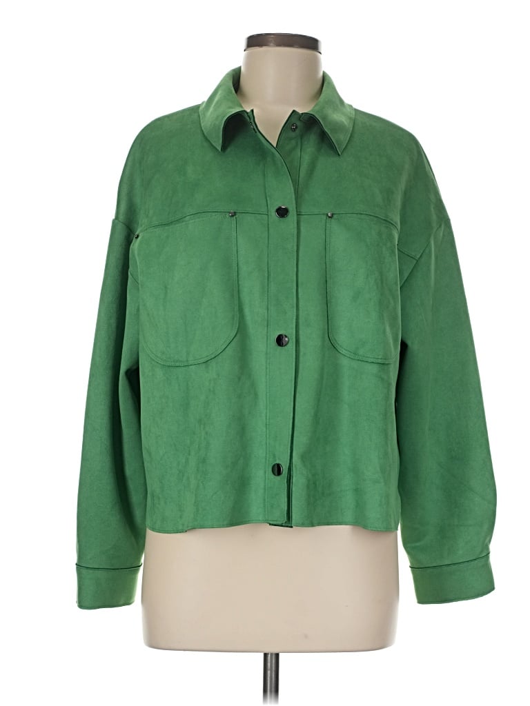 Pre-owned Zara Jacket In Green