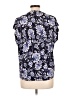 Tahari Blue Short Sleeve Blouse Size L - photo 2