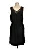 Gap 100% Polyester Solid Black Casual Dress Size L - photo 1